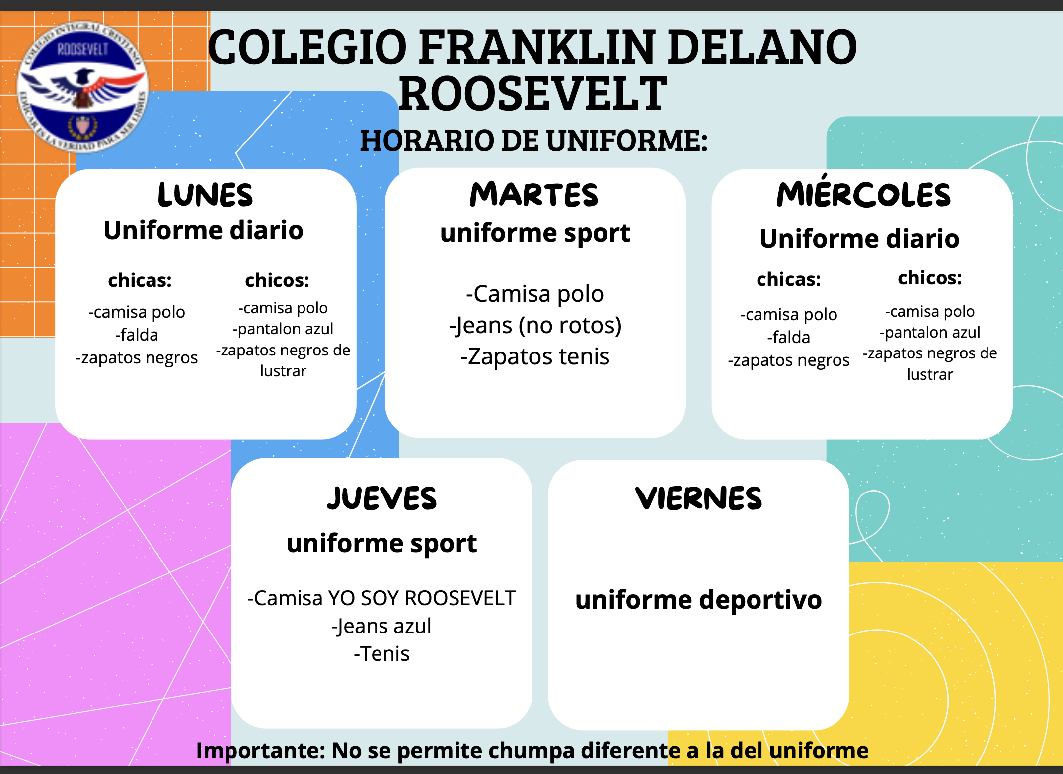 HORARIO DE UNIFORME